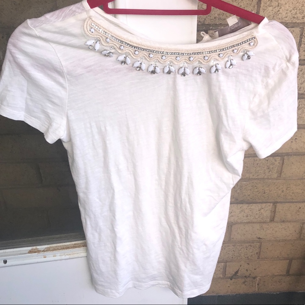Ann Taylor Loft Bejeweled T-shirt